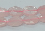 CRQ91 15.5 inches 13*18mm faceted oval natural rose quartz beads