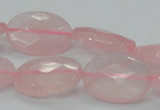 CRQ92 15.5 inches 18*25mm faceted oval natural rose quartz beads