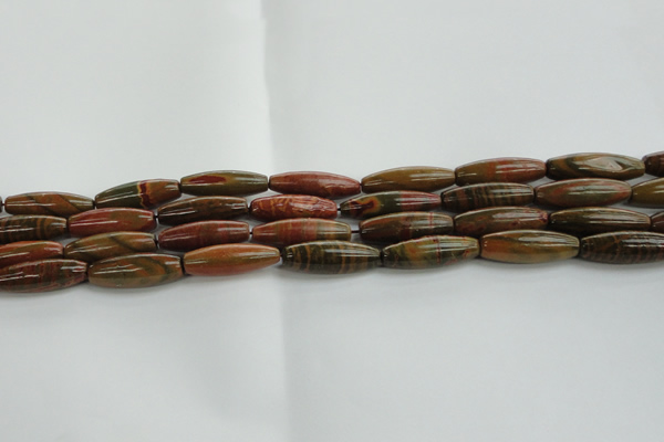 CRS101 15.5 inches 10*30mm rice rainbow jasper stone beads