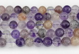 CRU1020 15.5 inches 10mm round mixed rutilated quartz beads