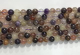 CRU1031 15.5 inches 8mm round mixed rutilated quartz beads wholesale