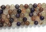 CRU1033 15.5 inches 12mm round mixed rutilated quartz beads wholesale