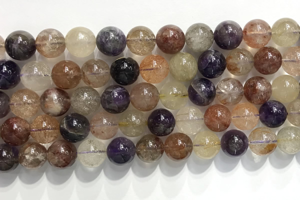 CRU1033 15.5 inches 12mm round mixed rutilated quartz beads wholesale