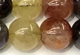 CRU1063 15 inches 12mm round mixed rutilated quartz beads