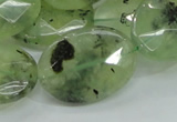 CRU116 15.5 inches 22*30mm faceted oval green rutilated quartz beads