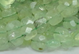 CRU120 15.5 inches 10*10mm faceted square green rutilated quartz beads