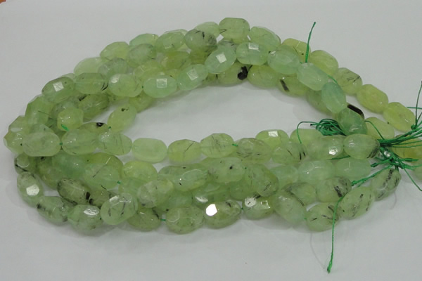 CRU123 15.5 inches 12*18mm faceted nugget green rutilated quartz beads