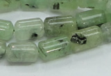 CRU133 15.5 inches 8*13mm column green rutilated quartz beads