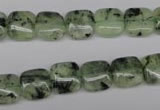 CRU195 15.5 inches 10*10mm square green rutilated quartz beads