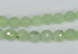 CRU201 15.5 inches 8mm faceted round green rutilated quartz beads