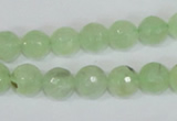 CRU203 15.5 inches 12mm faceted round green rutilated quartz beads