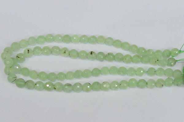 CRU203 15.5 inches 12mm faceted round green rutilated quartz beads