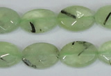 CRU207 15.5 inches 13*18mm faceted oval green rutilated quartz beads