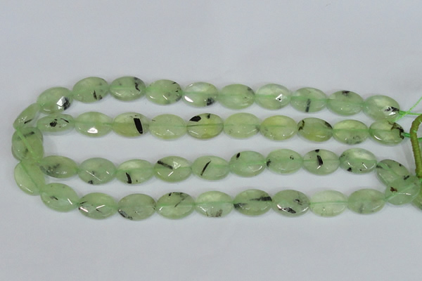 CRU207 15.5 inches 13*18mm faceted oval green rutilated quartz beads