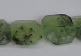 CRU223 15.5 inches 20*20mm freeform green rutilated quartz beads