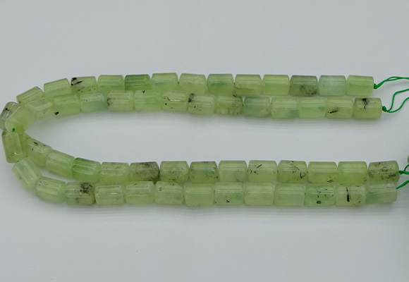 CRU227 15.5 inches 10*14mm tube green rutilated quartz beads