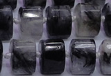 CRU348 11*15*15mm faceted triangle black rutilated quartz beads