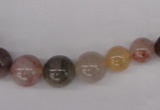 CRU420 15.5 inches 6mm - 14mm round Multicolor rutilated quartz beads