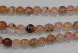 CRU452 15.5 inches 6mm round Multicolor rutilated quartz beads