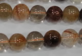 CRU456 15.5 inches 12mm round Multicolor rutilated quartz beads