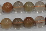 CRU457 15.5 inches 14mm round Multicolor rutilated quartz beads