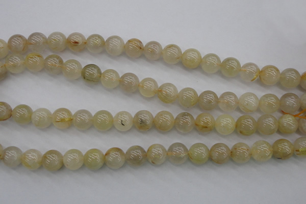 CRU583 15.5 inches 10mm round golden rutilated quartz beads