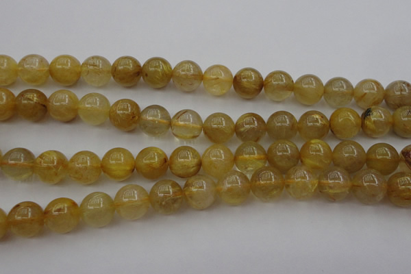 CRU605 15.5 inches 11mm round golden rutilated quartz beads