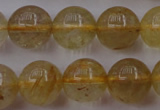 CRU613 15.5 inches 10mm round golden rutilated quartz beads