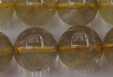 CRU615 15.5 inches 14mm round golden rutilated quartz beads