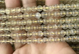 CRU629 15.5 inches 6mm round golden rutilated quartz beads