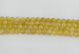 CRU660 15.5 inches 8mm round golden rutilated quartz beads