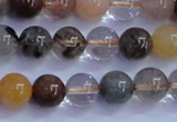 CRU751 15.5 inches 6mm round Multicolor rutilated quartz beads