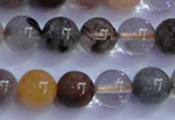 CRU752 15.5 inches 8mm round Multicolor rutilated quartz beads