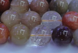 CRU753 15.5 inches 10mm round Multicolor rutilated quartz beads