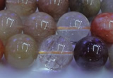 CRU754 15.5 inches 12mm round Multicolor rutilated quartz beads