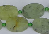 CRU784 15.5 inches 16*22mm oval green rutilated quartz beads