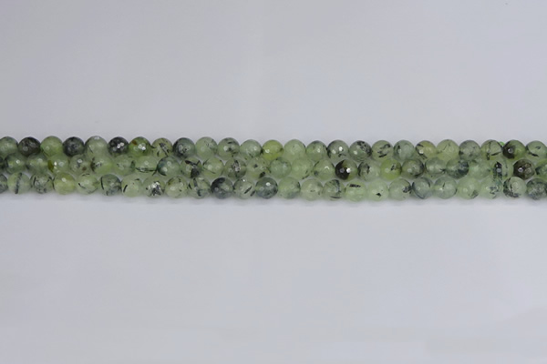 CRU800 15.5 inches 4mm faceted round prehnite gemstone beads