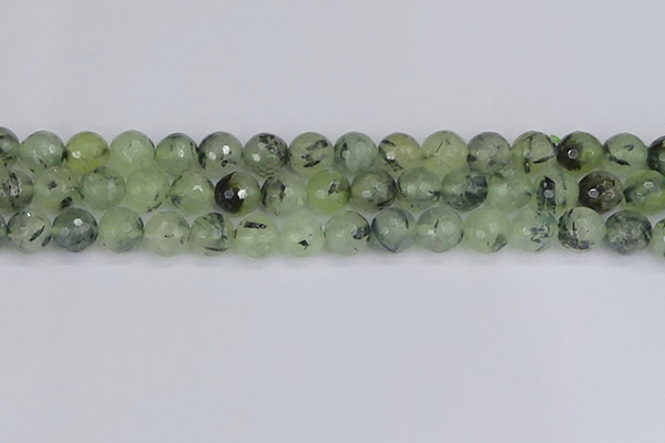 CRU804 15.5 inches 12mm faceted round prehnite gemstone beads