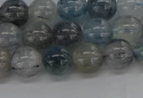 CRU853 15.5 inches 10mm round blue rutilated quartz beads