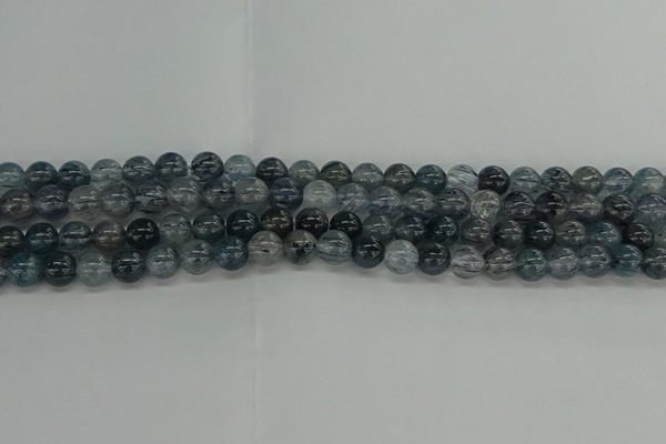 CRU860 15.5 inches 8mm round blue rutilated quartz beads