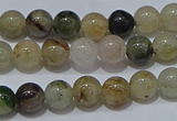 CRU901 15.5 inches 6mm round green rutilated quartz beads wholesale