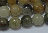 CRU903 15.5 inches 10mm round green rutilated quartz beads wholesale