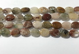 CRU921 15.5 inches 10*14mm oval mixed rutilated quartz beads wholesale