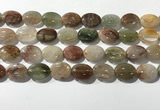 CRU923 15.5 inches 13*18mm oval mixed rutilated quartz beads wholesale