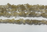 CRU929 15.5 inches 6*8mm - 10*12mm chips golden rutilated quartz beads