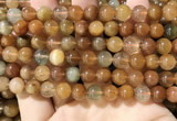 CRU948 15.5 inches 8mm round mixed rutilated quartz beads