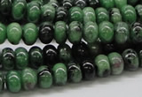 CRZ06 15.5 inches 5*8mm rondelle ruby zoisite gemstone beads Wholesale