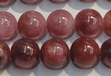 CRZ1006 15.5 inches 7mm - 7.5mm round A+ grade natural ruby beads