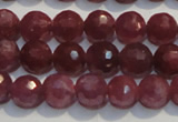 CRZ1011 15.5 inches 5.3mm - 5.8mm faceted round AAA grade ruby beads