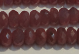 CRZ1019 15.5 inches 5*7mm faceted rondelle A grade ruby beads